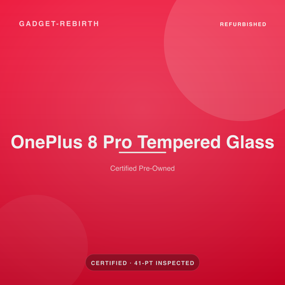 OnePlus 8 Pro Tempered Glass — new, sold by Gadget Rebirth