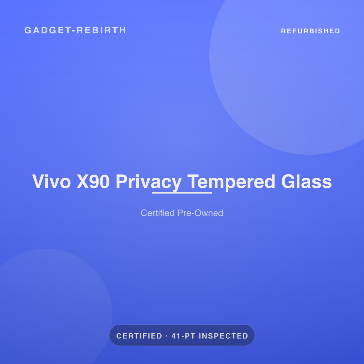 Vivo X90 Privacy Tempered Glass — new, sold by Gadget Rebirth