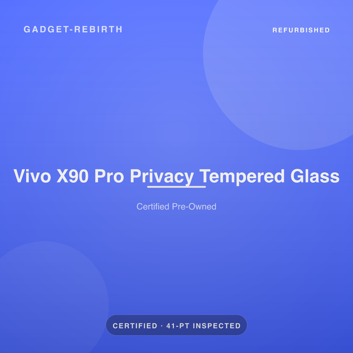 Vivo X90 Pro Privacy Tempered Glass — new, sold by Gadget Rebirth