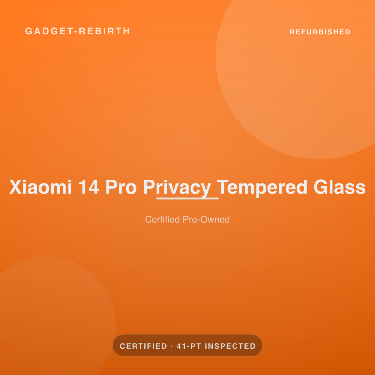 Xiaomi 14 Pro Privacy Tempered Glass — new, sold by Gadget Rebirth