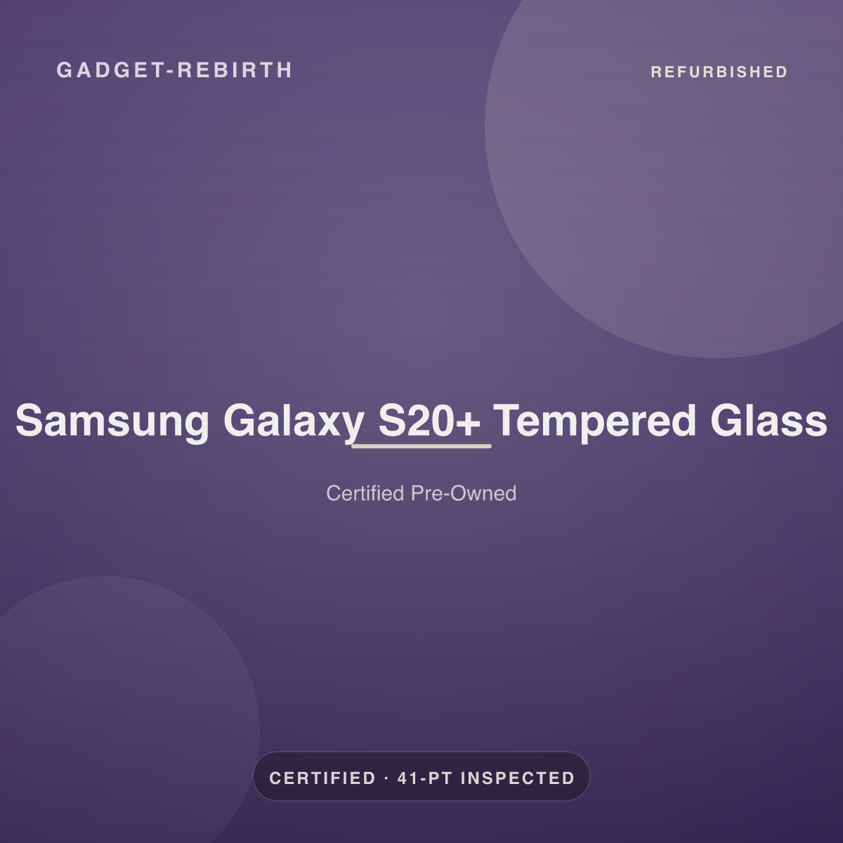 Samsung Galaxy S20+ Tempered Glass — new, sold by Gadget Rebirth