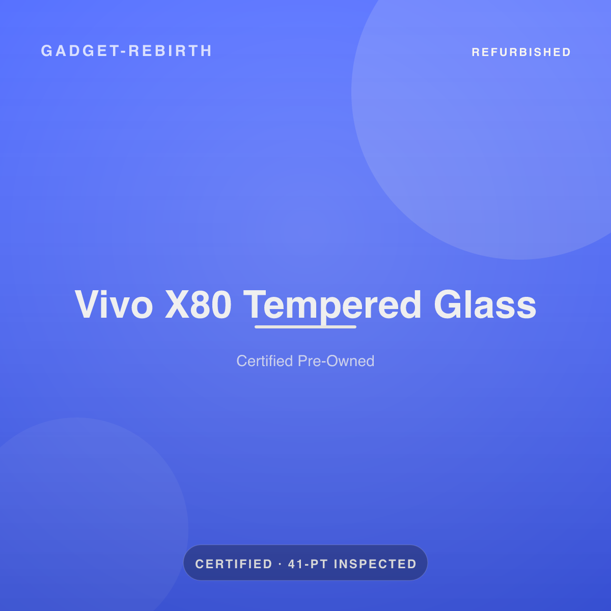 Vivo X80 Tempered Glass — new, sold by Gadget Rebirth