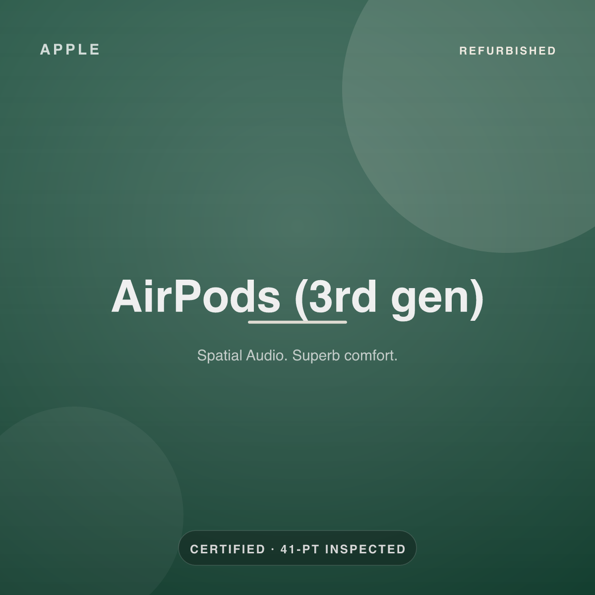 AirPods (3rd gen) — refurbished by Gadget Rebirth