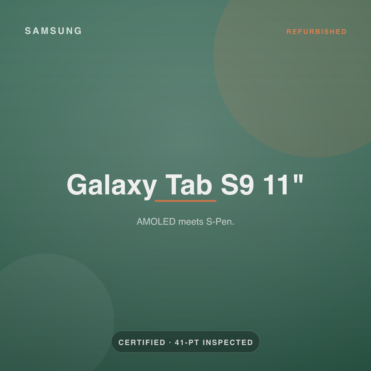 Galaxy Tab S9 11" — refurbished by Gadget Rebirth