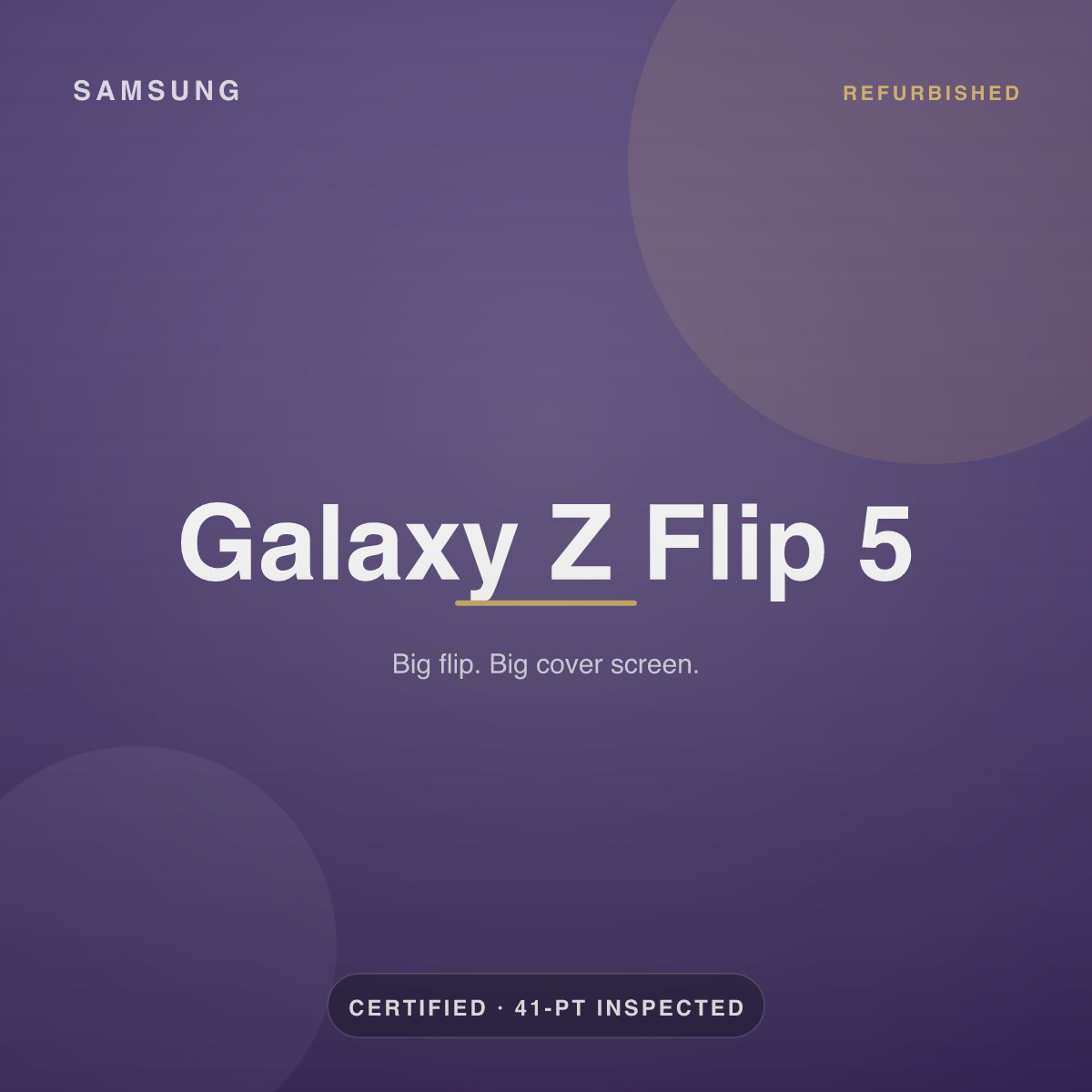 Galaxy Z Flip 5 — refurbished by Gadget Rebirth