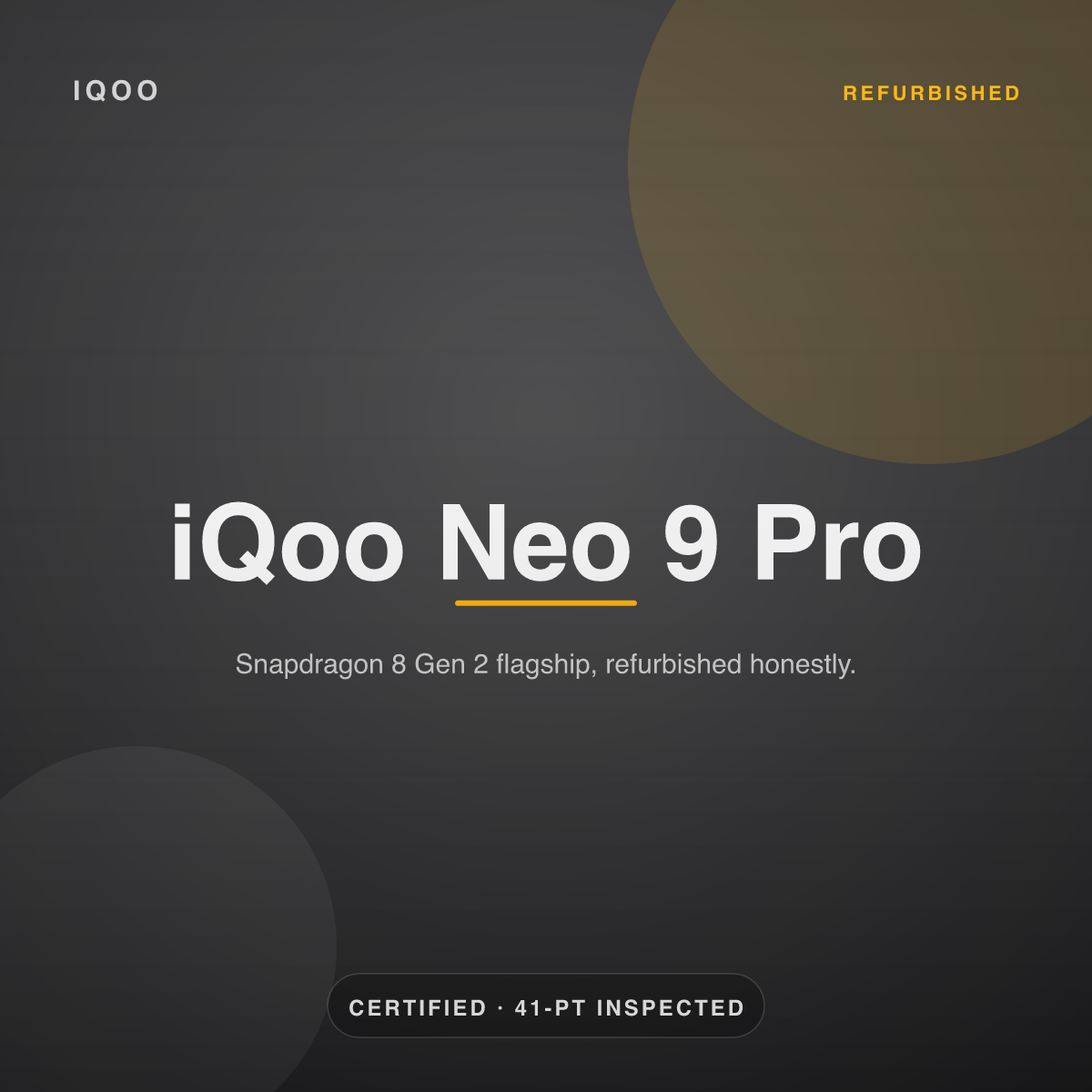 iQoo Neo 9 Pro — refurbished by Gadget Rebirth