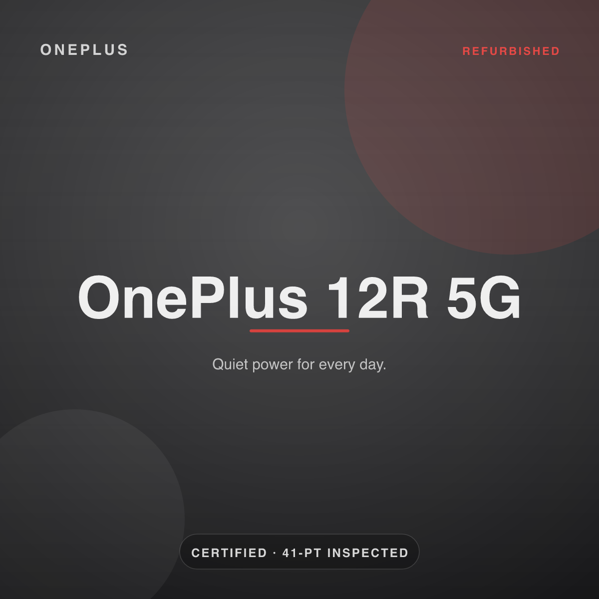 OnePlus 12R 5G — refurbished by Gadget Rebirth