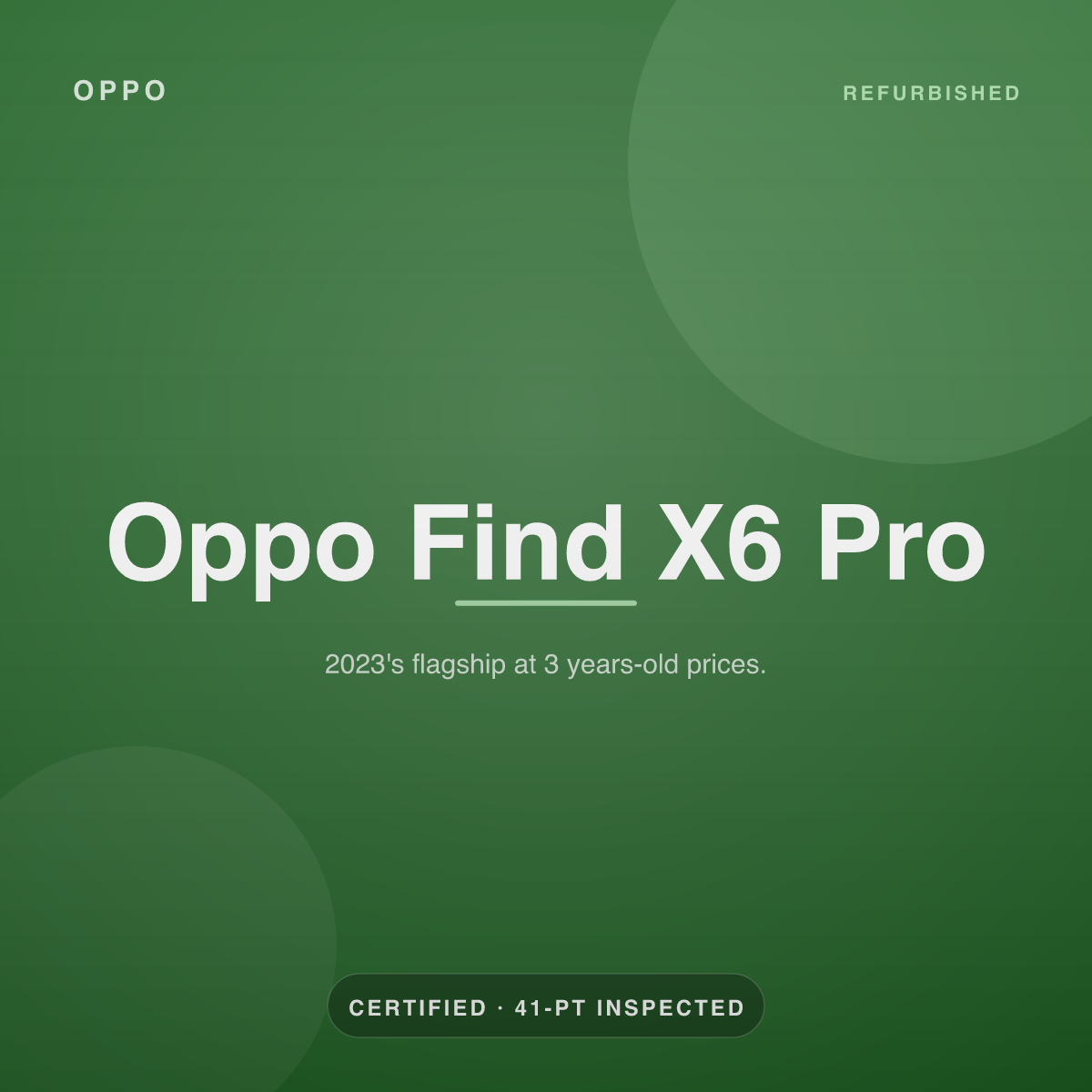 Oppo Find X6 Pro — refurbished by Gadget Rebirth