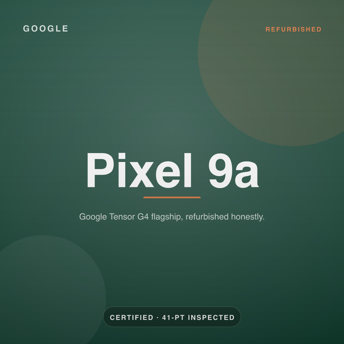 Pixel 9a — refurbished by Gadget Rebirth