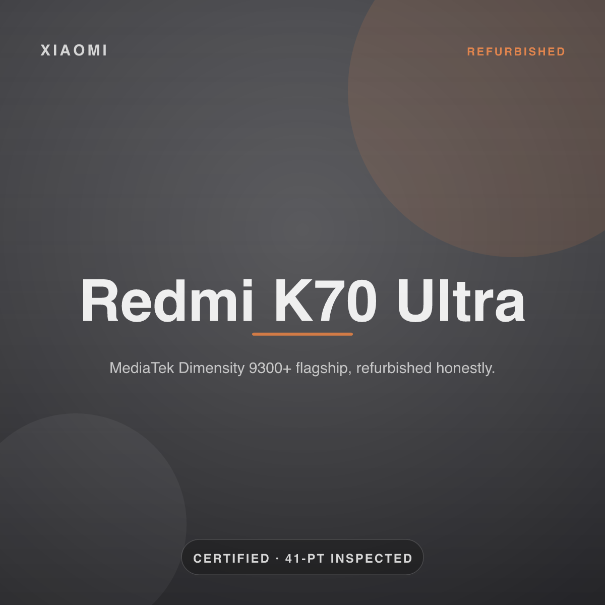 Redmi K70 Ultra — refurbished by Gadget Rebirth